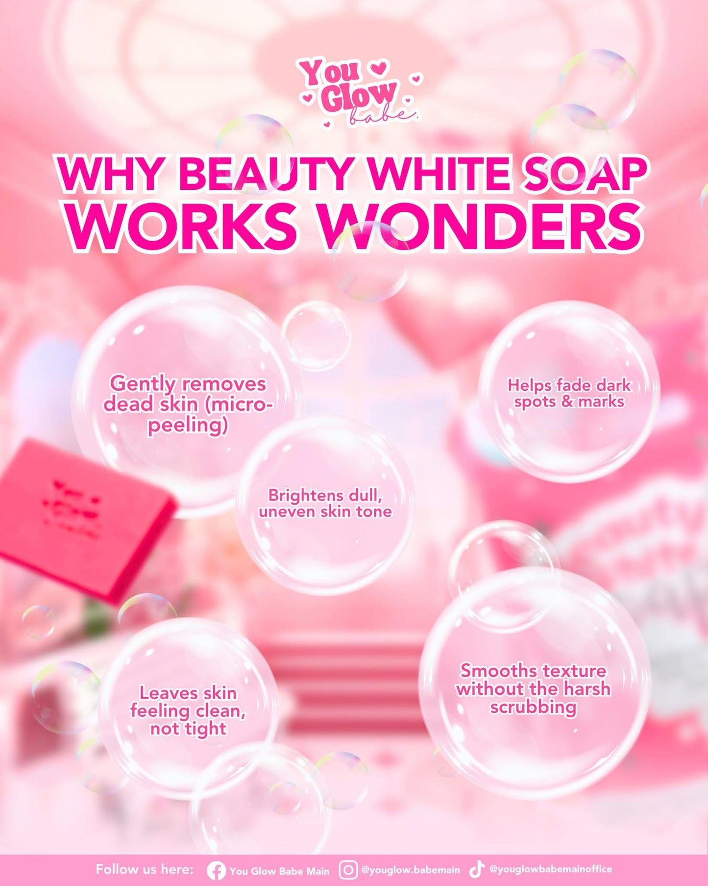 You Glow Babe Beauty White Soap - ( 5 x 70g soap )