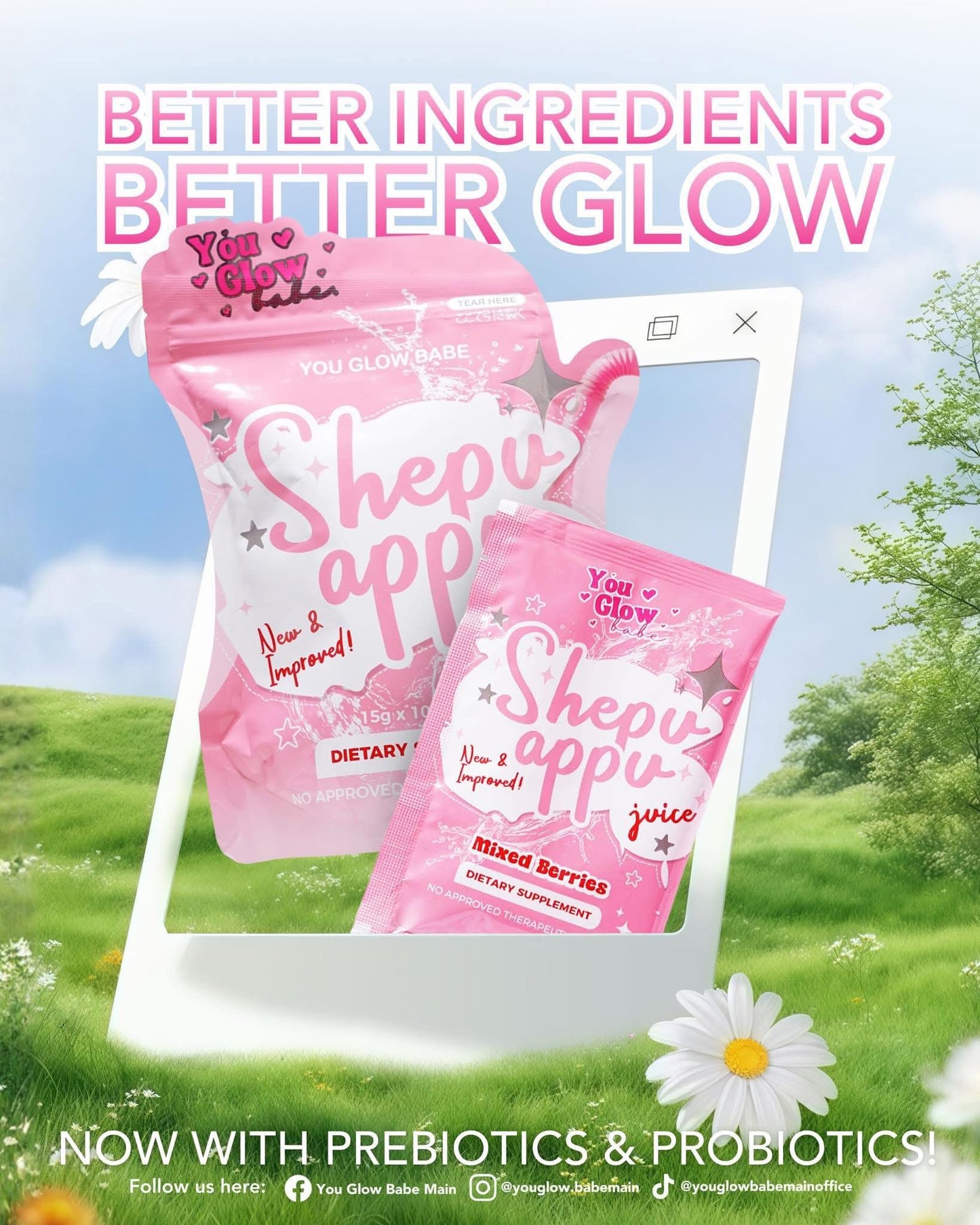 You Glow Babe - Shepu Appu New and Improved Juice ( New Formula with Probiotic and Prebiotic )