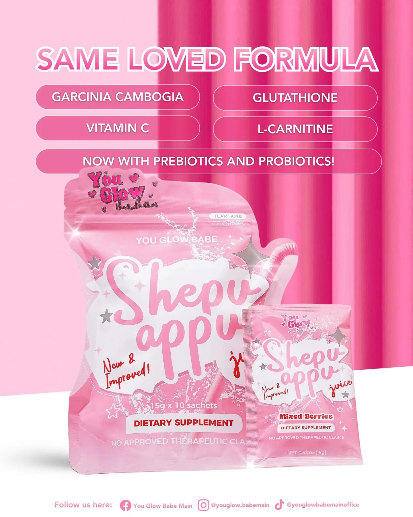 You Glow Babe - Shepu Appu New and Improved Juice ( New Formula with Probiotic and Prebiotic )