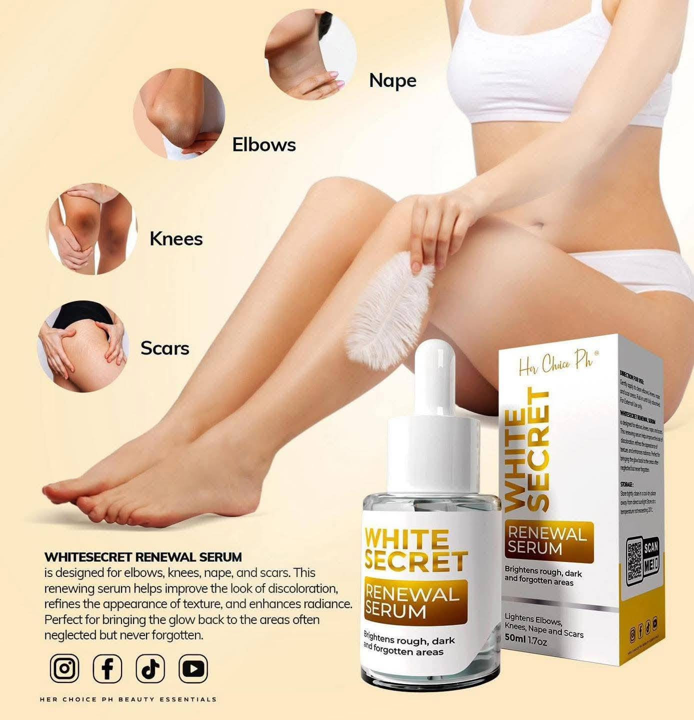 Her Choice White Secret Renewal Serum and White Secret Intimate Serum