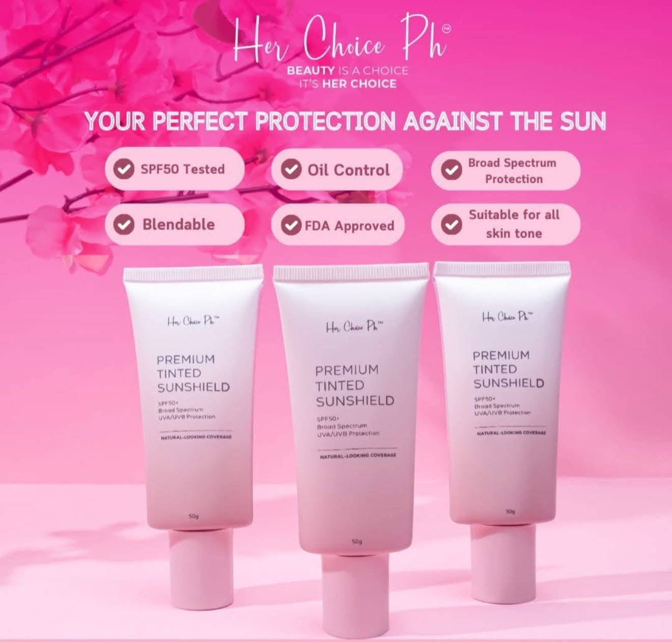 Her Choice Premium Tinted Sunscreen