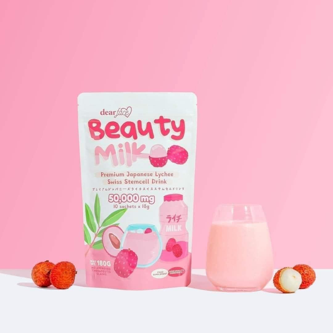 Dear Face - Beauty Milk Premium Japanese Lychee Swiss Stemcell Drink - 10sachet