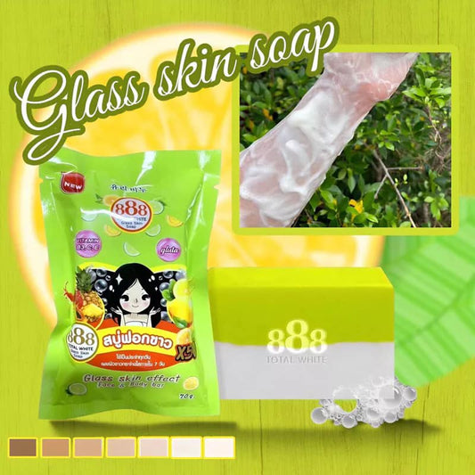 888 Total White Glass Skin Soap from Thailand