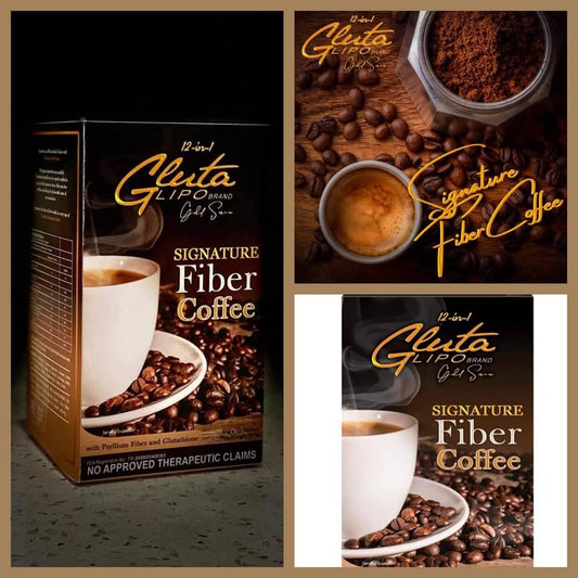 12in1 Gluta Lipo Gold Series Signature Fiber Coffee - 10sachet
