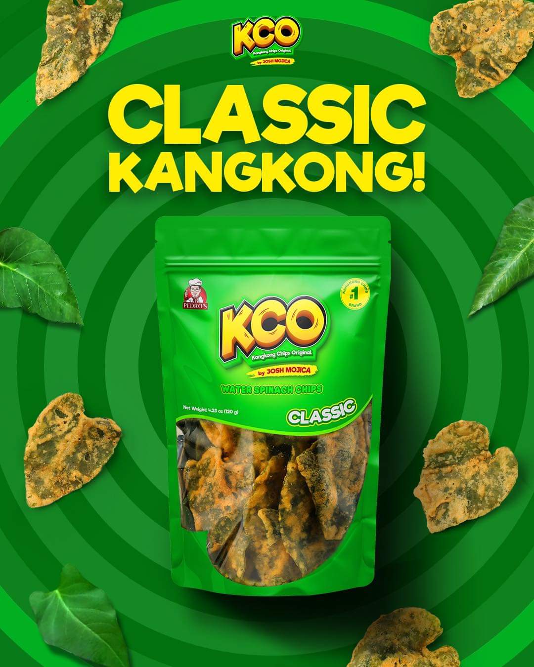 KCO Kangkong Chips - Classic - 120g